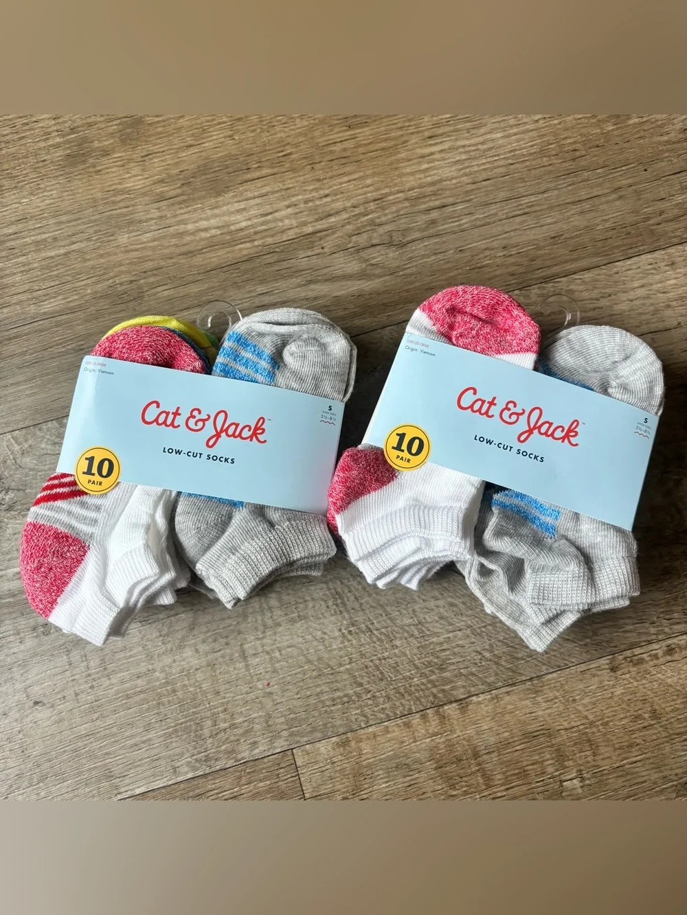 Set 2 Cat & Jack Toddler Unisex’s 10-pack each Low-Cut Socks various colors NEW